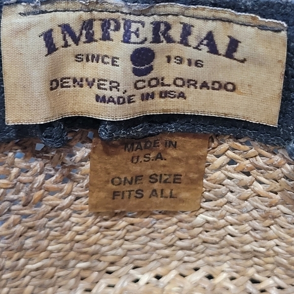 IMPERIAL Maroon Band Straw Hat Vacay Beach Casual OS - Picture 6 of 6